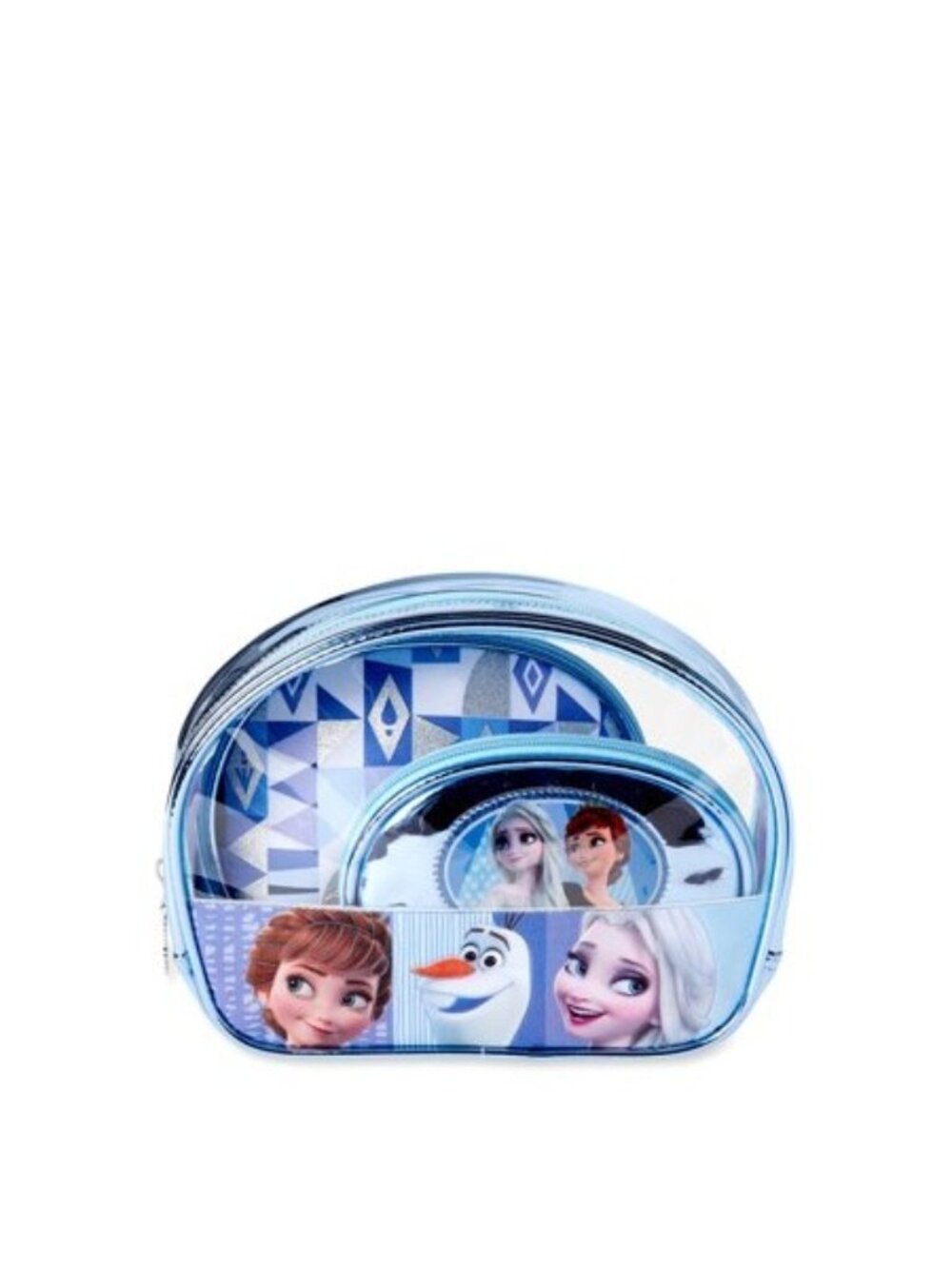 Disney Frozen 2 Girls Blue Clear Pouch 3-Piece Set